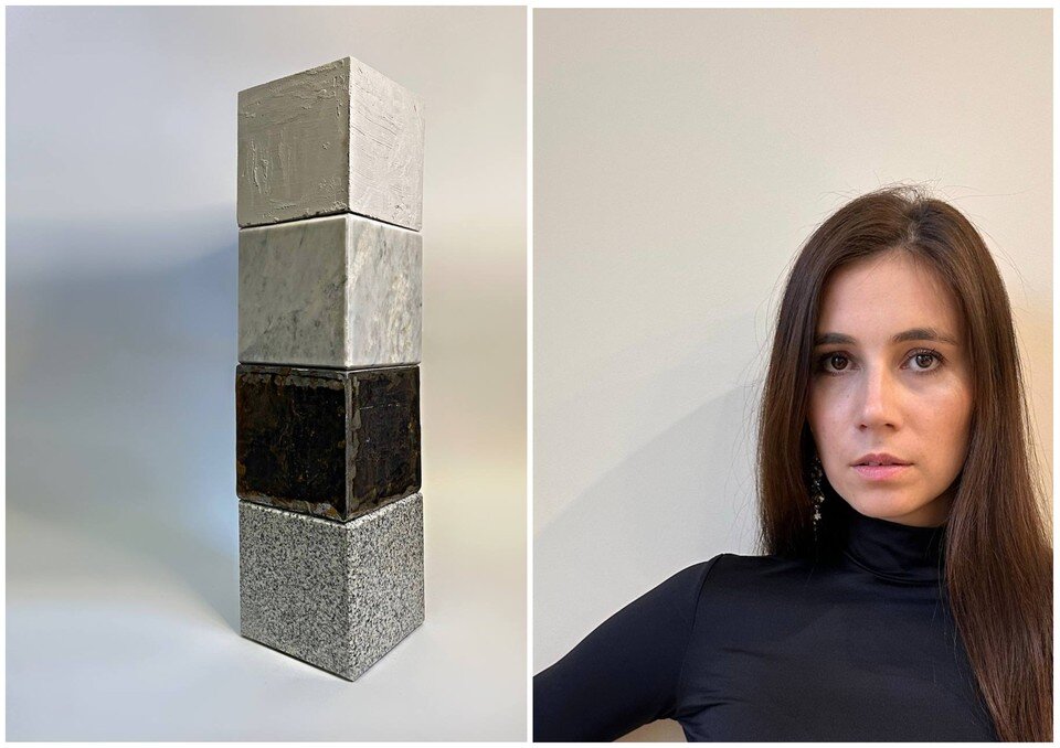    Челябинский тотем (слева). Кубы — это то, что добывается в области: гранит, железо, мрамор и гипс из архива героя публикации