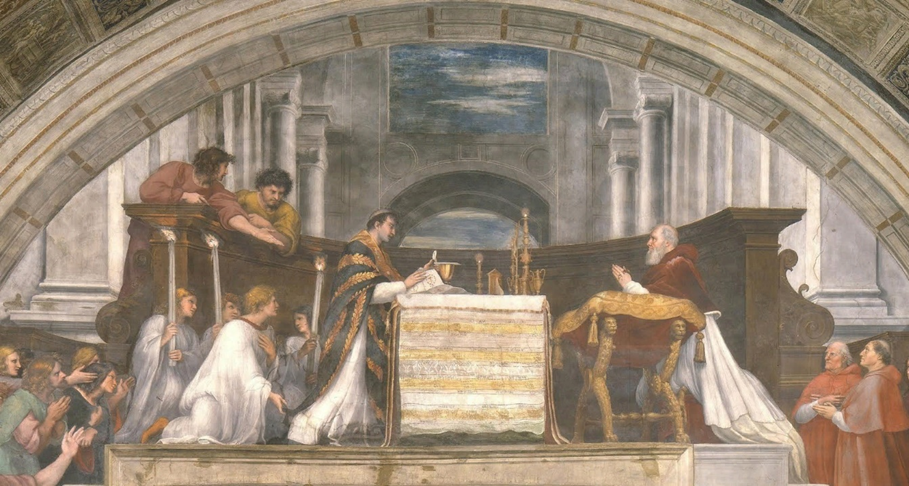 Фреска Рафаэля Санти "Месса в Больсене" (Источник изображения: ru.wikipedia.org)