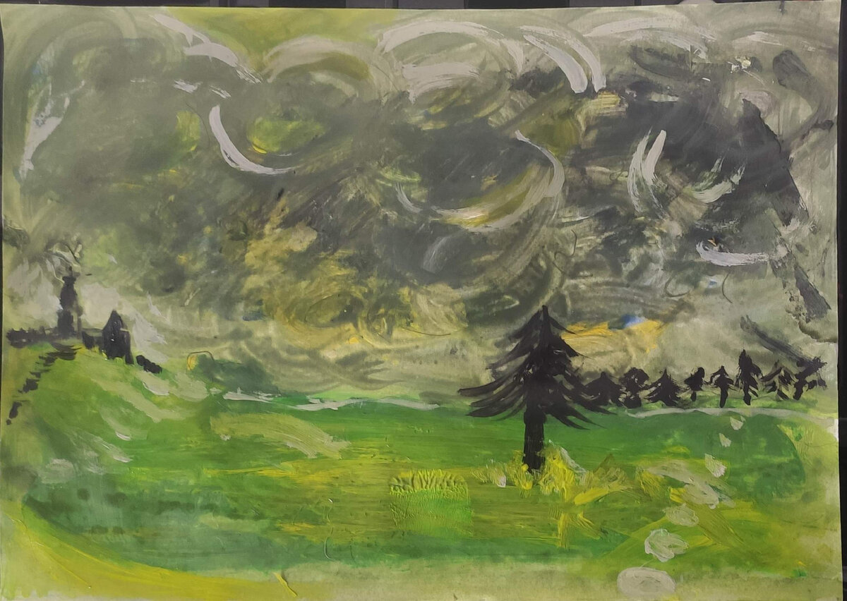 Туман в деревне 