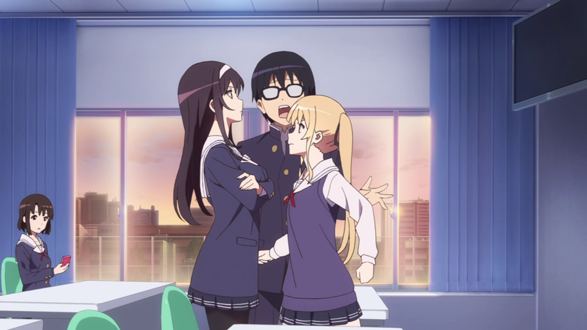 Saekano Utaha and Tomoya. Воспитание героини