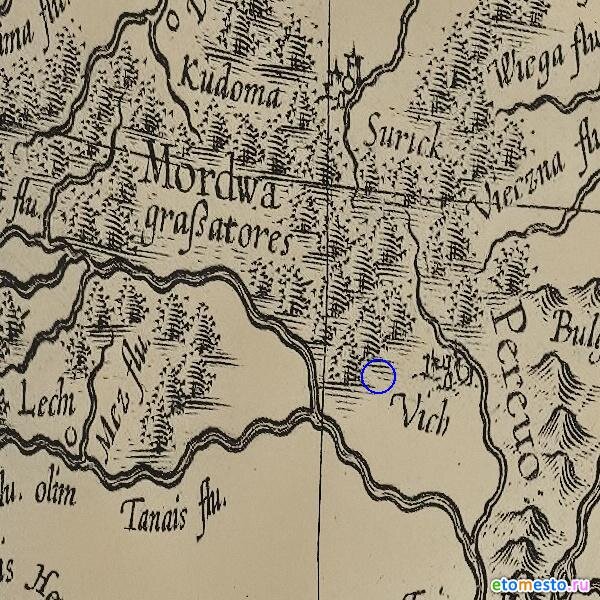 Карта России 1595-1606 годов Герарда Меркатора