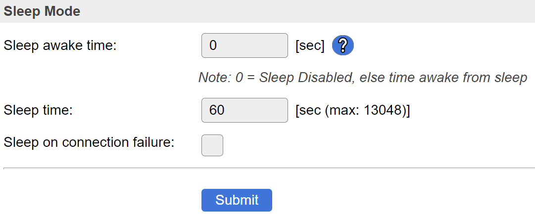 Sleep Mode (Спящий режим)