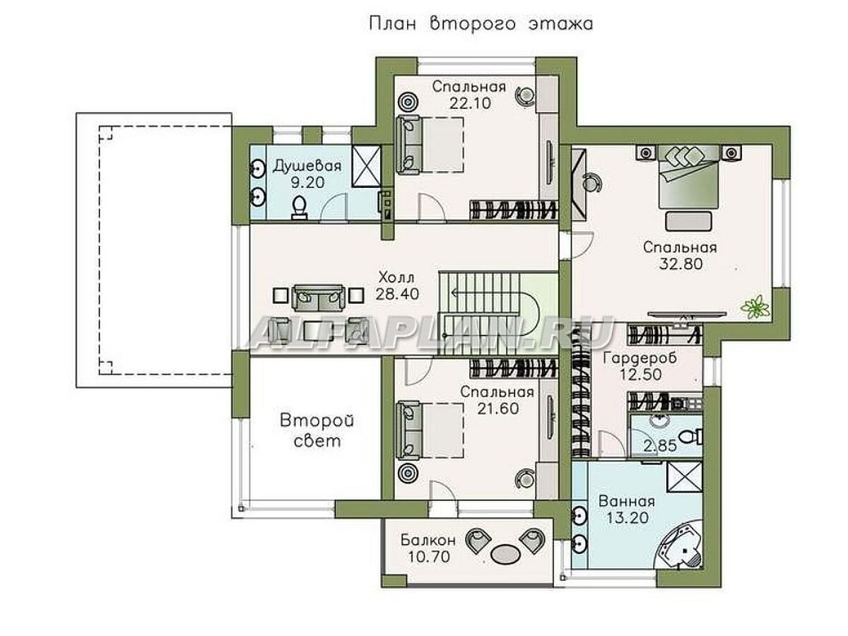 Проект загородного дома «Луара» 714а, 320 м2, 3(4) спальни  (мастер-спальня), двусветная столовая | Популярные проекты домов Альфаплан  | Дзен