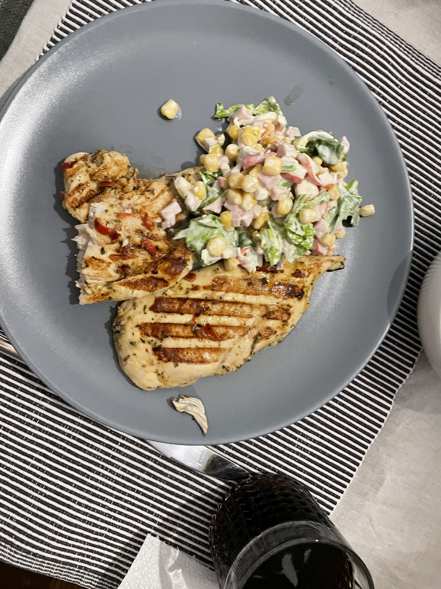 Плотный и здоровый мой ужин
