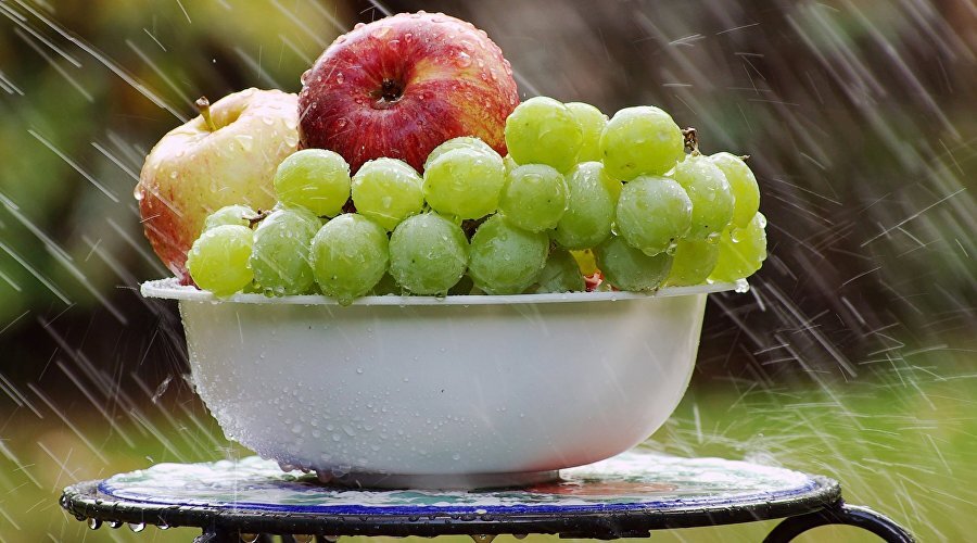 Фрукты под дождем // Фото: Pixabay / angel1238812