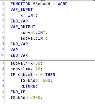 fSubAdd — функция которая вычисляет сумму и разность входного значения, с заранее заданными константами.