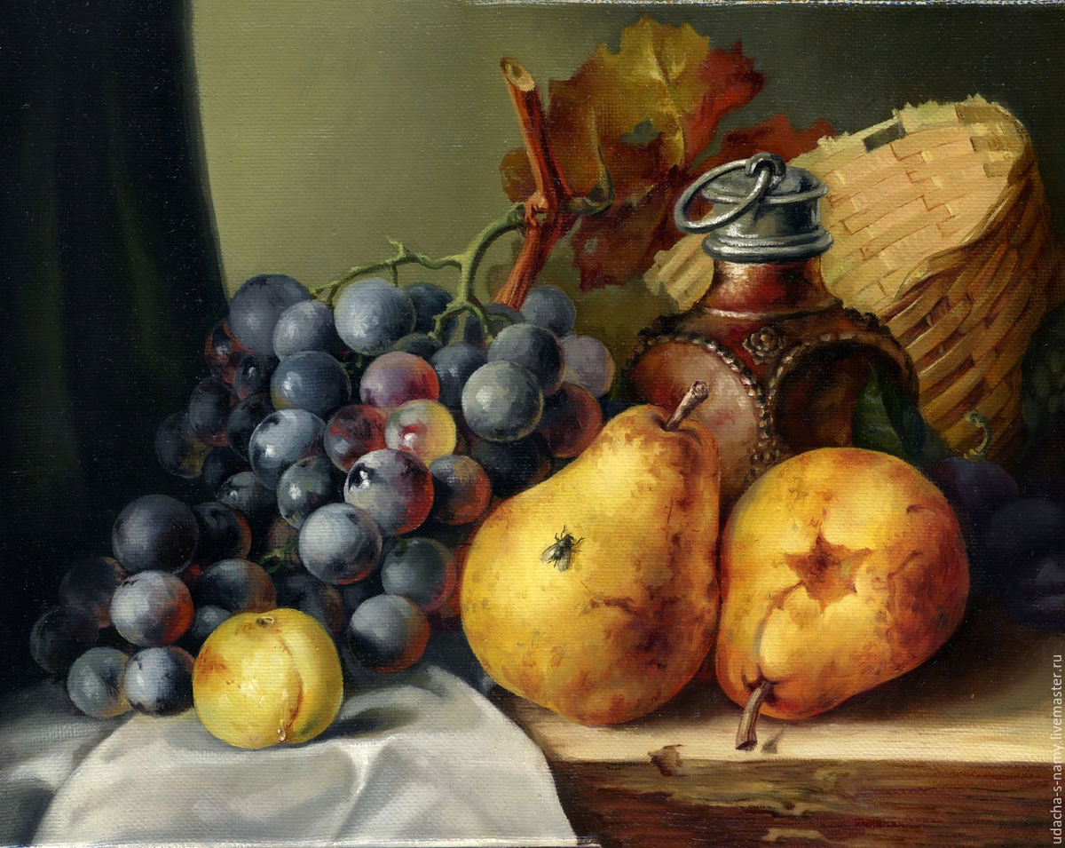 Виноград и две груши. Э. Ладелл.