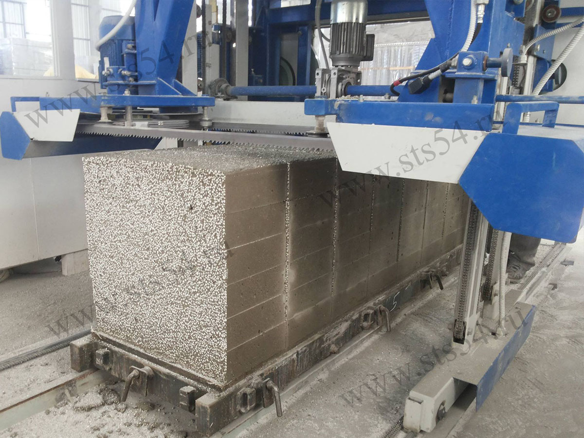 Линия для нарезки блоков из полистиролбетона