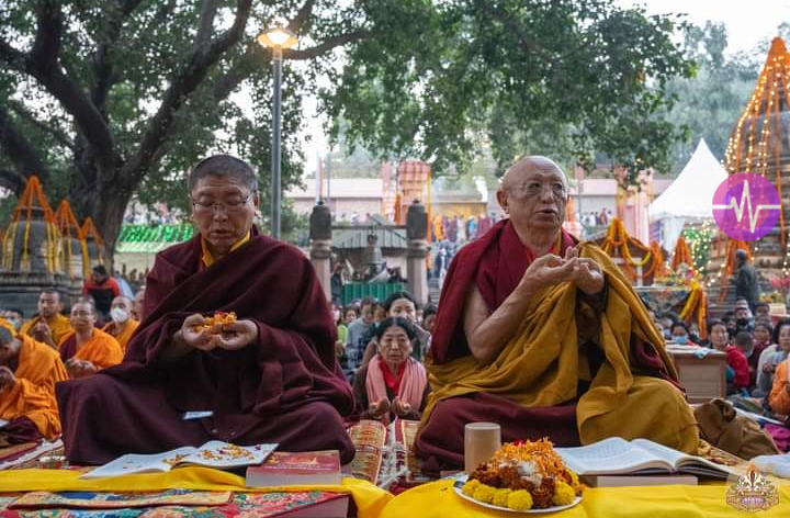 Сейчас в Бодхгае. Тцокни ( Сони) Ринпоче и Чёки Нима Ринпоче.