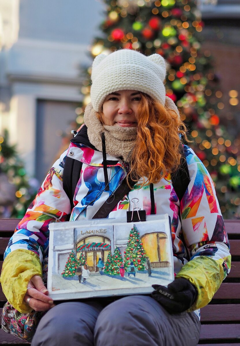 Фото: Полина на Зимнем пленэре