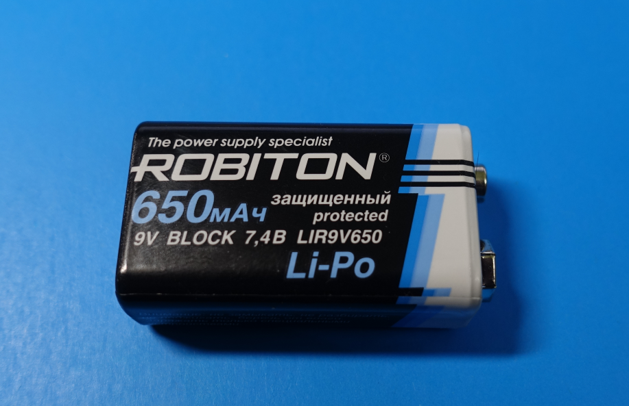Аккумулятор крона Li-Po LIR9V650 ROBITRON