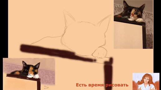 Есть коты с таким необычным окрасом, что с них остается только картины маслом писать! Рисую кота моей подписчицы по фото. Как вам, похоже?