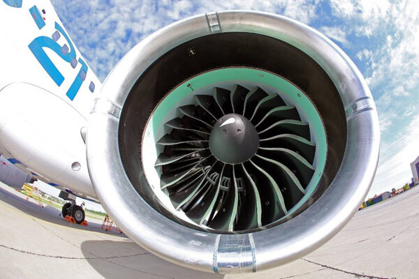 Турбина российского пассажирского самолёта МС-21-300. Фото © ТАСС / Марина Лысцева