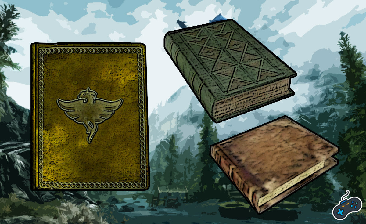 Unique uniques skyrim. Скайрим: хроники. Скайрим хроники книга. Библиотека из Скайрима. Уникальные книги скайрим.