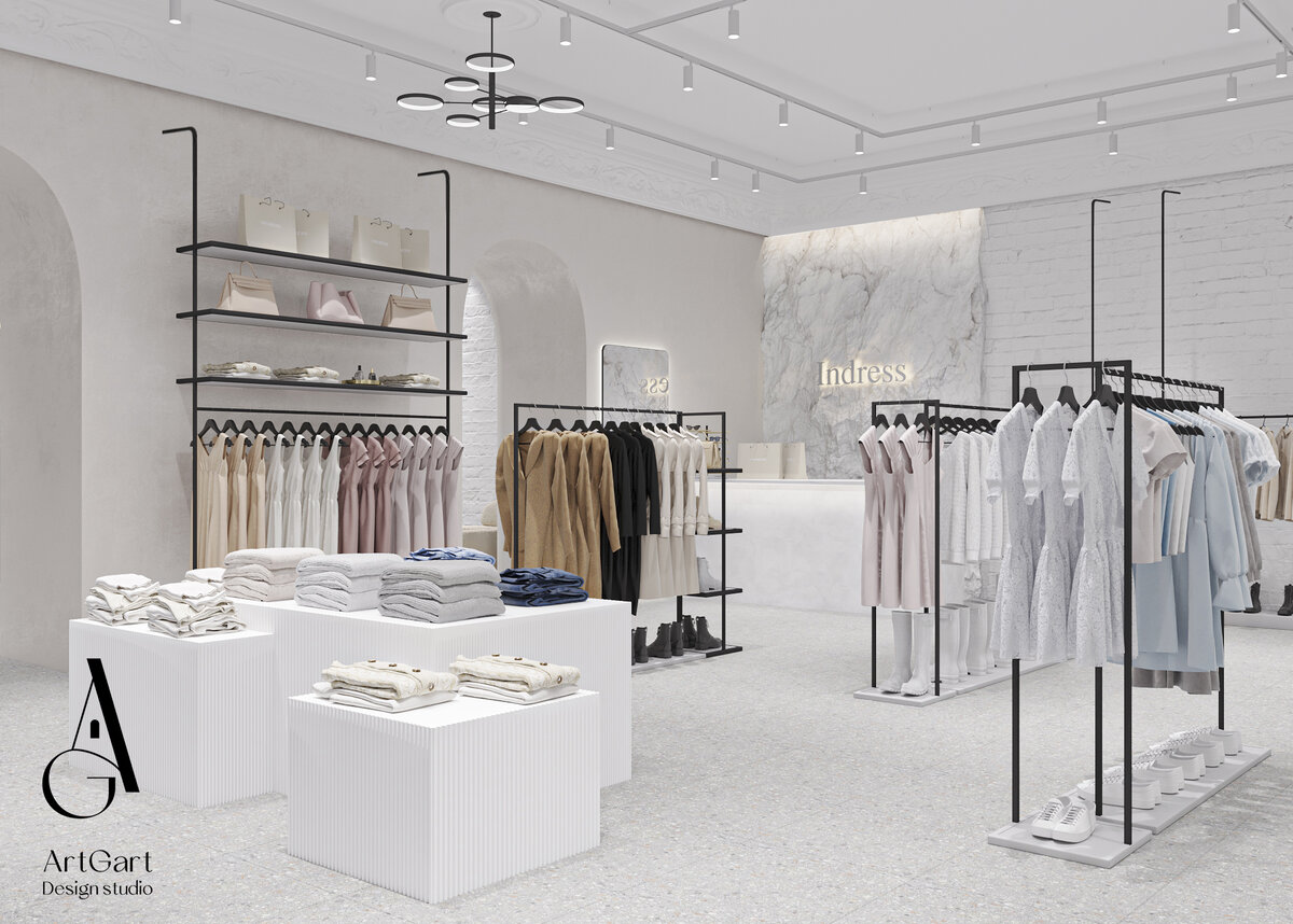 Дизайн проект магазина женской одежды для торговой марки AMILERO.