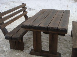 Простые варианты как сделать стол со скамейкой своими руками