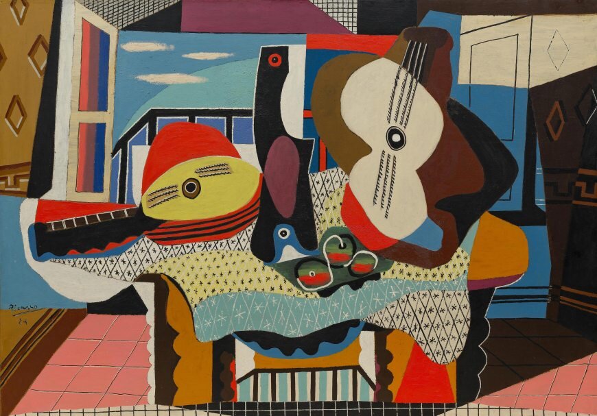 П. Пикассо. "Мандолина и гитара". 1924, Музей Гугенхайм