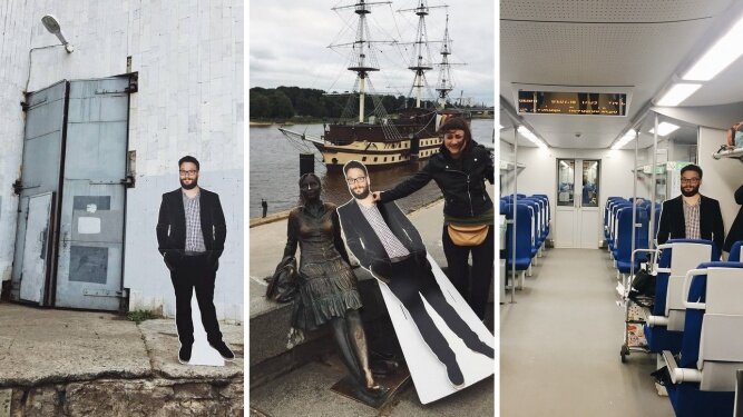 Сет Роген в Великом Новгороде. instagram.com/alazankina ©