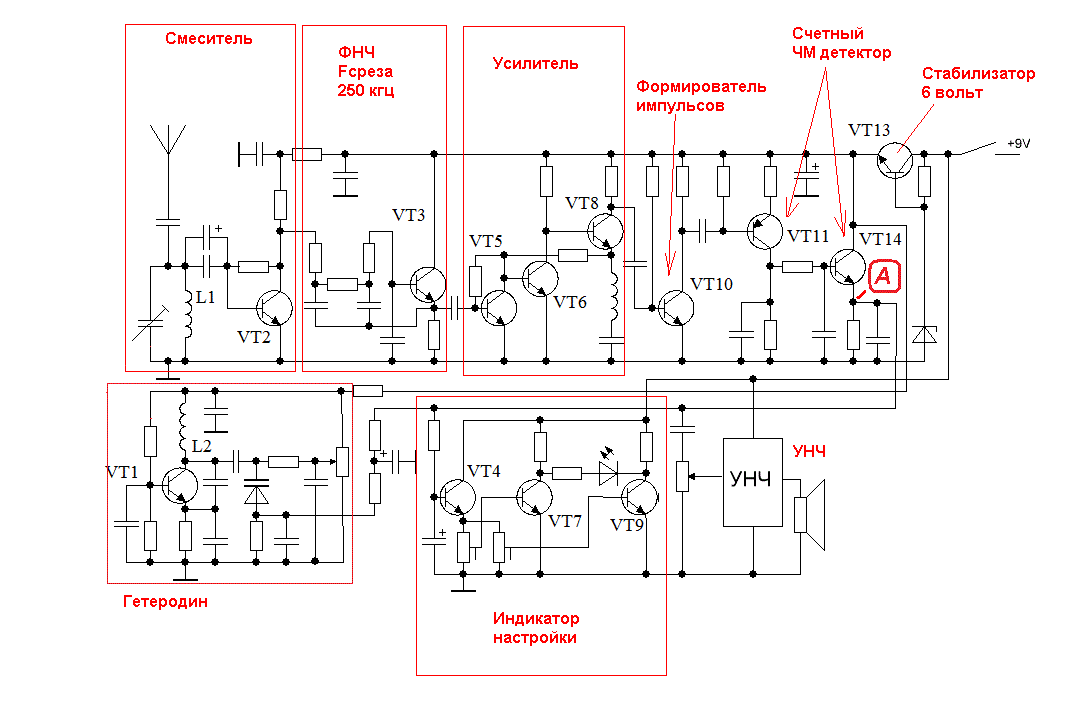 Схема укв приемника на транзисторах
