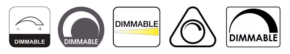 Различные символы Dimmable