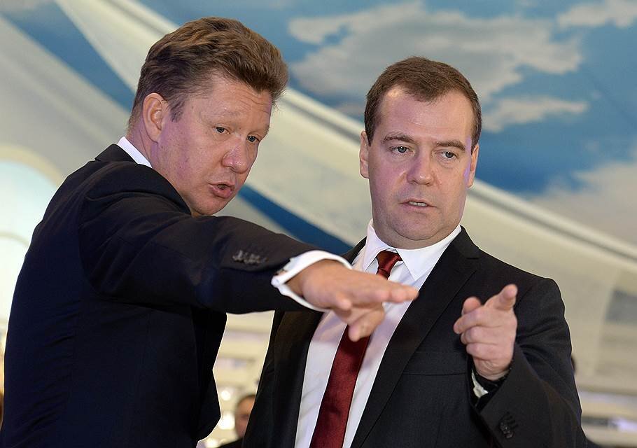 Алексей Миллер и Дмитрий Медведев. Фото: https://retina.news.mail.ru.