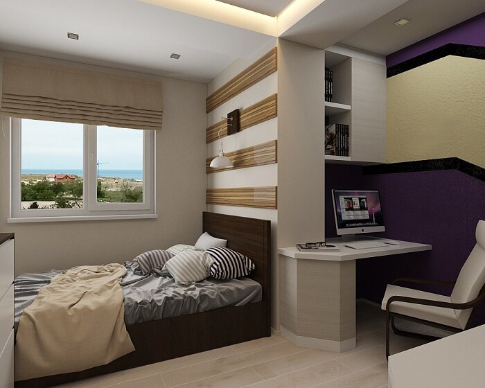 дизайн-проект спальни в современном стиле