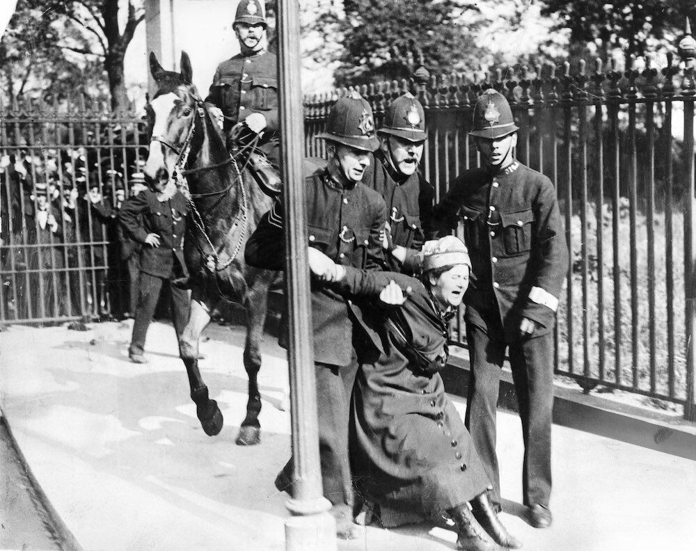 July 5, 1910 A woman campaigning for the vote is restrained by policemen. British women did not win full voting rights until 1928.
IMAGE: SSPL/GETTY IMAGES