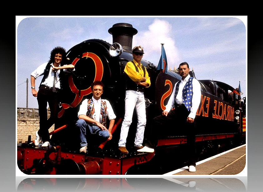 Queen на съёмках клипа Breakthru.