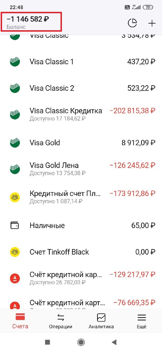 Мой баланс на 08.04.2020