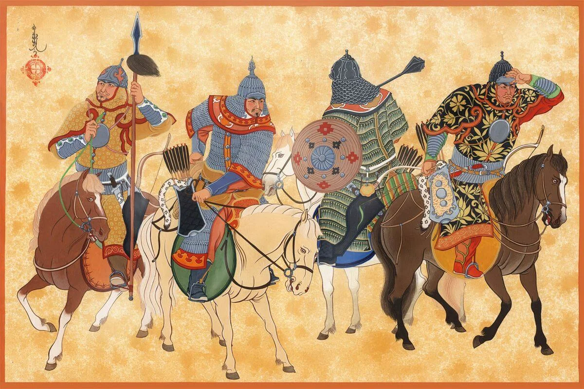 Татаро монгольские ханы. Монгольские воины Чингисхана 13 века. Монголы кочевники 13 век.