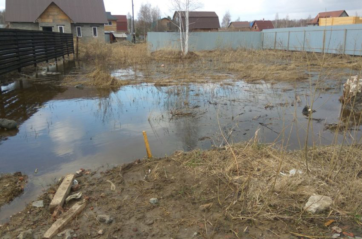 Весеннее затопление участка