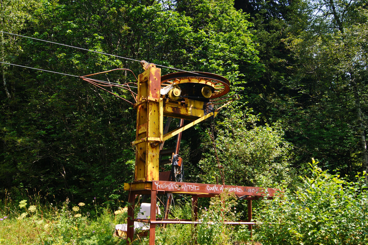 старый бугельный подъемник