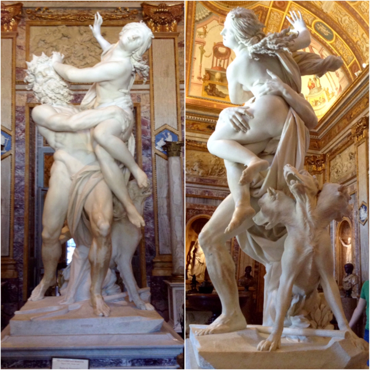 Скульптура "Похищение Прозерпины" Д.Бернини. Галерея Боргезе, Рим, Италия