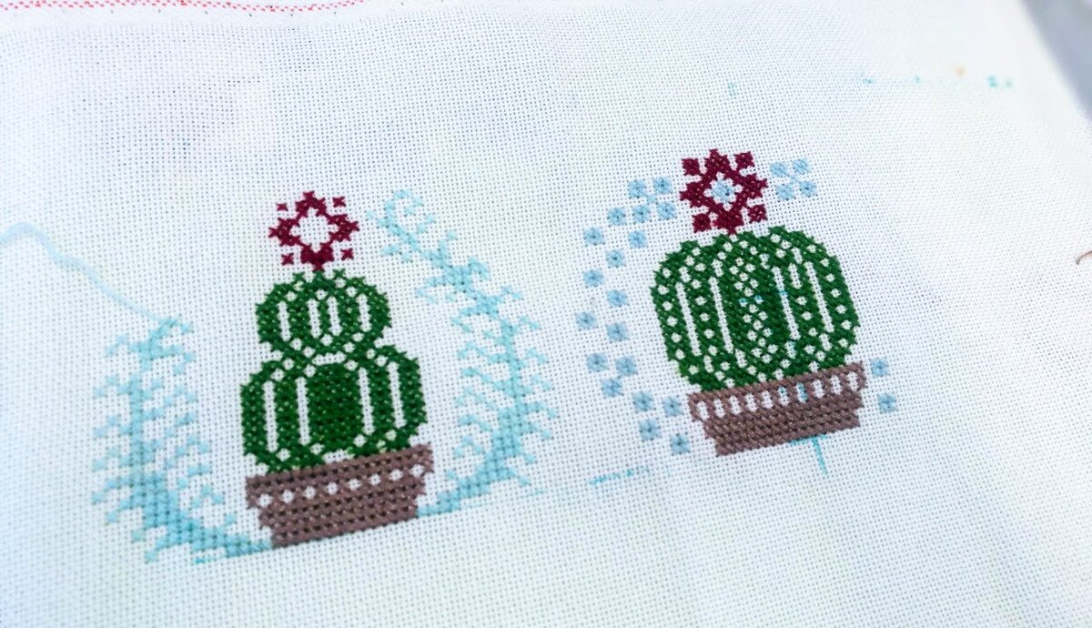 Сэмпл от Совиного леса. Бесплатная схема "Новогодние кактусики"