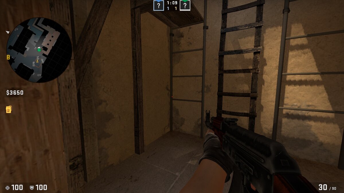 Вам достаточно встать в указанный угол. 