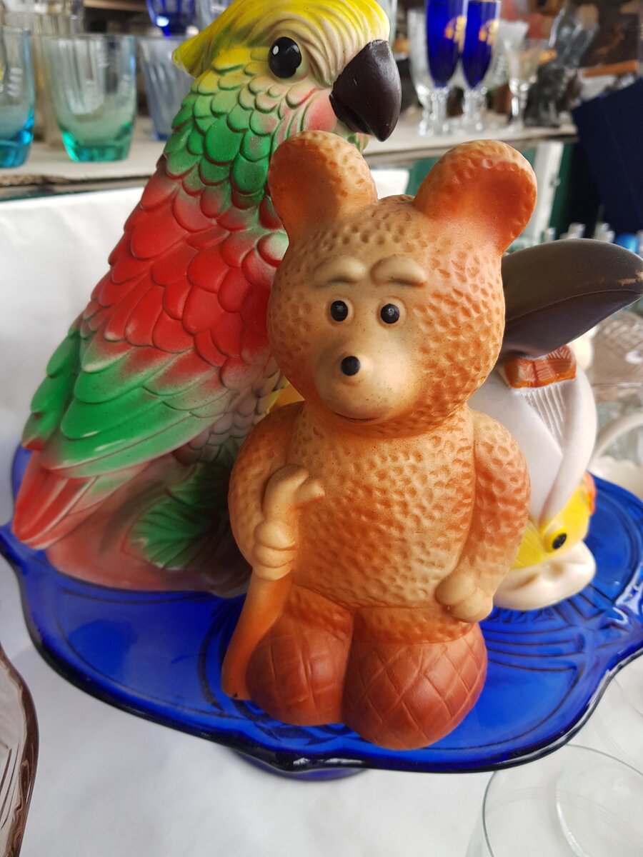 Резиновые игрушки Попугай и Медведь