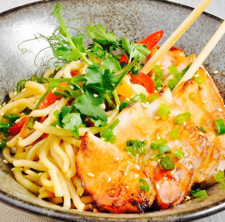 Японский "Удон" с курицей.