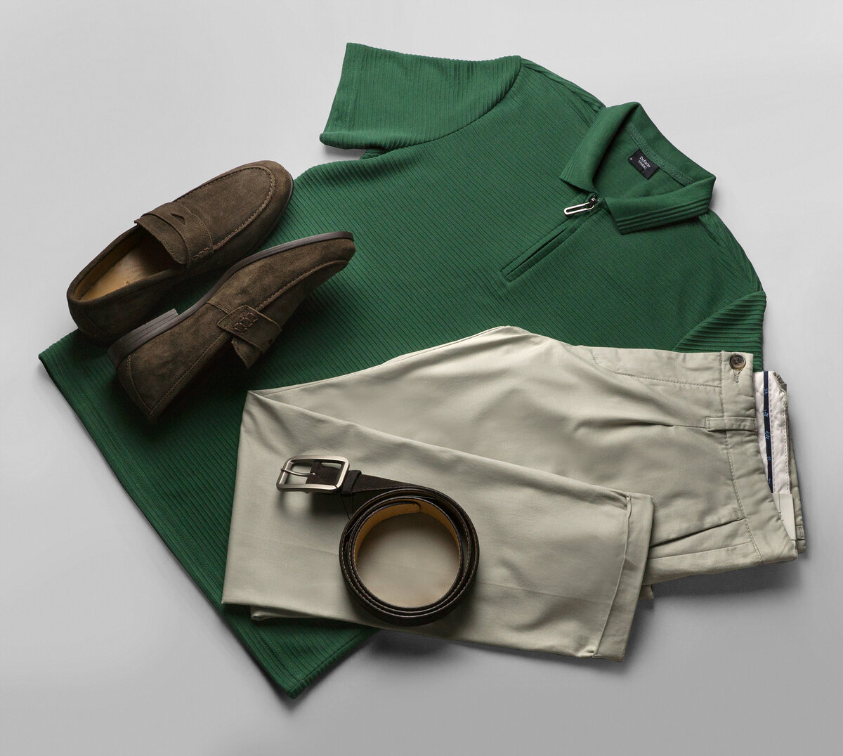 Green Polo Smart Casual Look — 6315 ₽