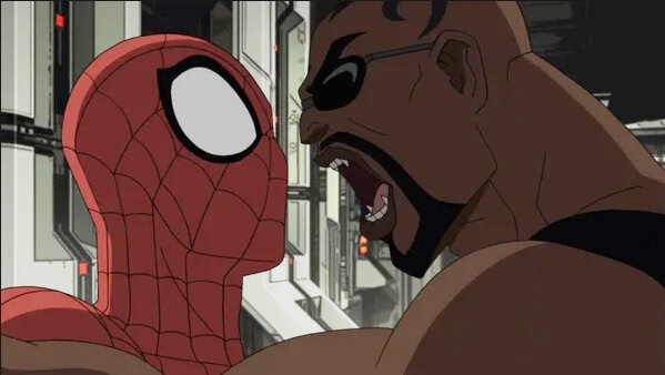 Блэйд беседует с Человеком-Пауком 