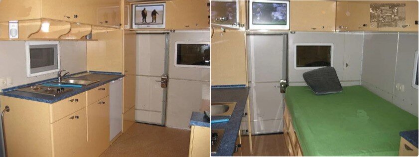 Кухня Алексея, вид в КУНГ. Фотография взята из в контакте