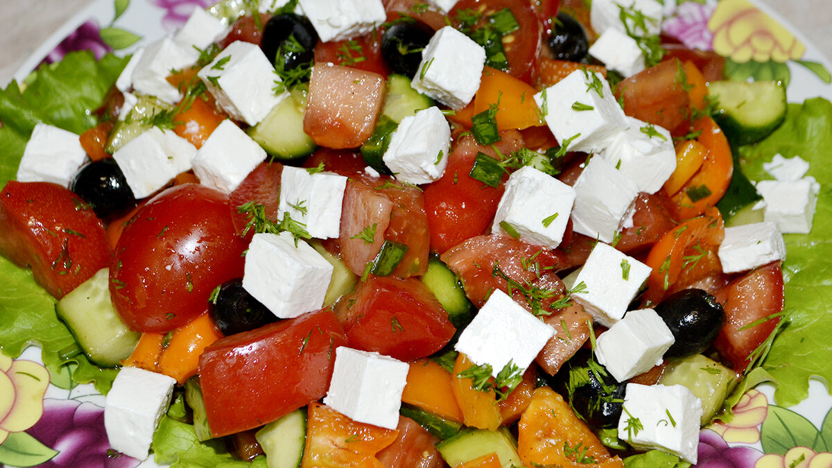 Греческий салат рецепт классический пошаговый фото