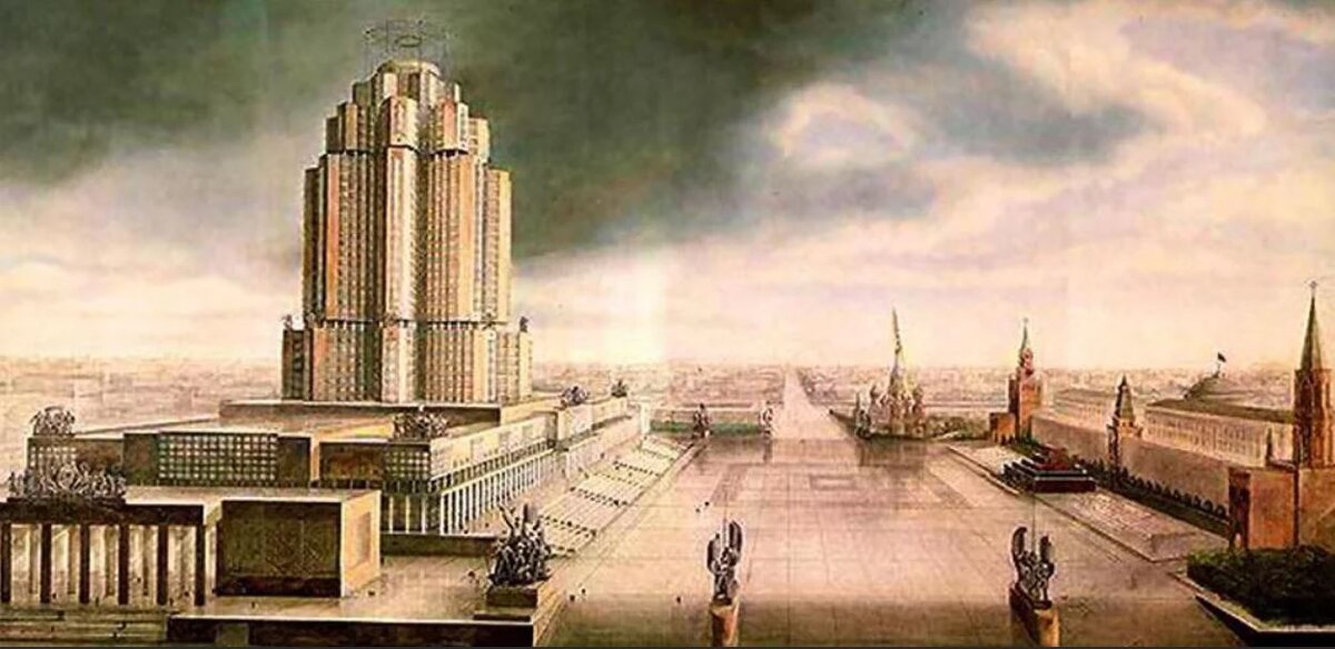 Здание Наркомтяжпрома в проекте новой Красной площади