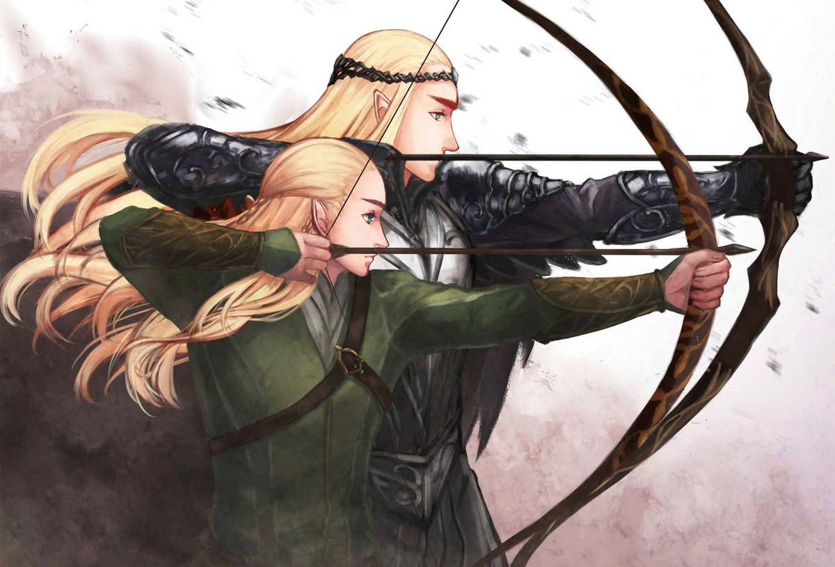 Молодой Леголас с отцом (арт www.pinterest.com).