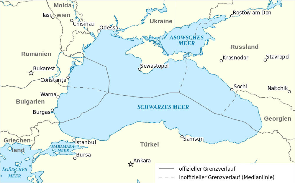 Карта вокруг черного моря стран черного