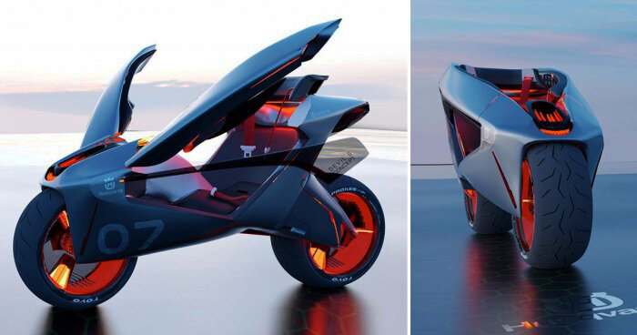 Необычный дизайн мотоцикла