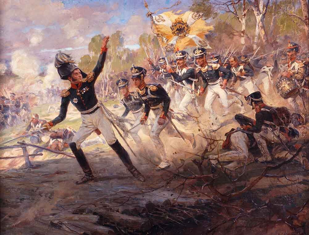 Николай Семёнович Самокиш, "Подвиг солдата Раевского под Салтановкой", 1812