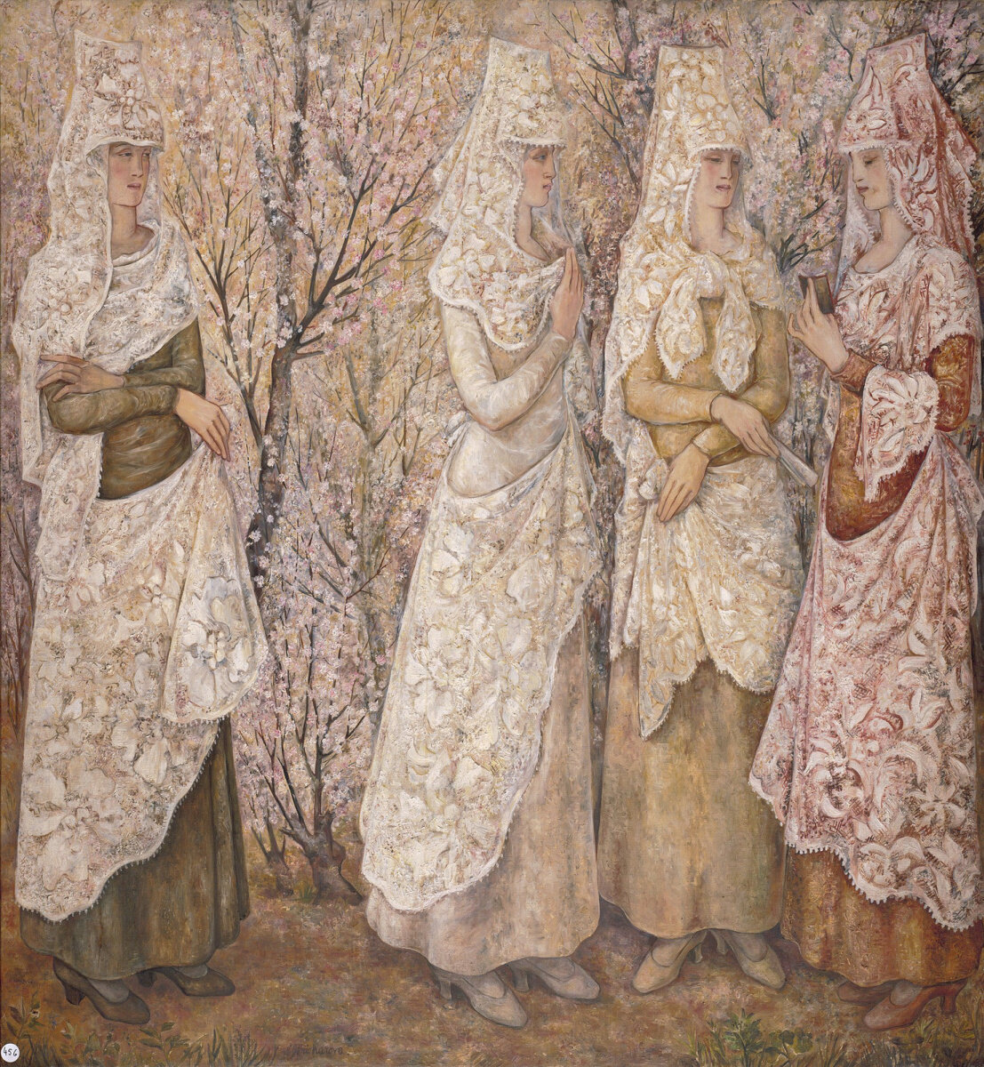 Весна. Белые испанки - Наталья Гончарова, 1932