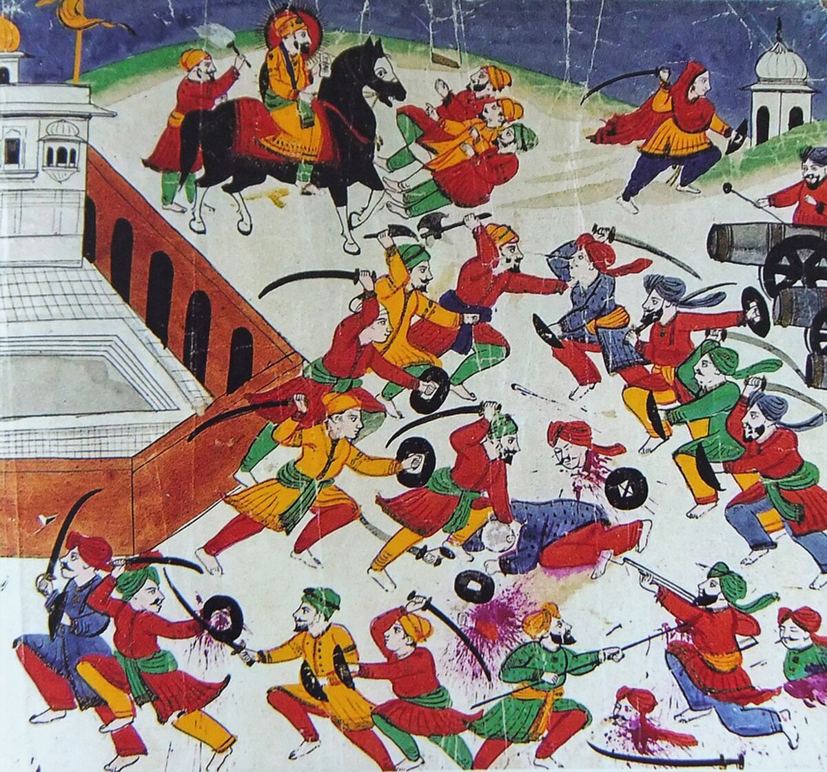 Та самая битва между армией Моголов и 40 раскаявшимися сикхами во главе с Май Бхаго.