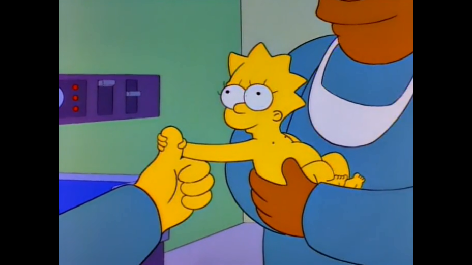 Новорожденная Мэгги. Фрагмент сериала Симпсоны, s06e13