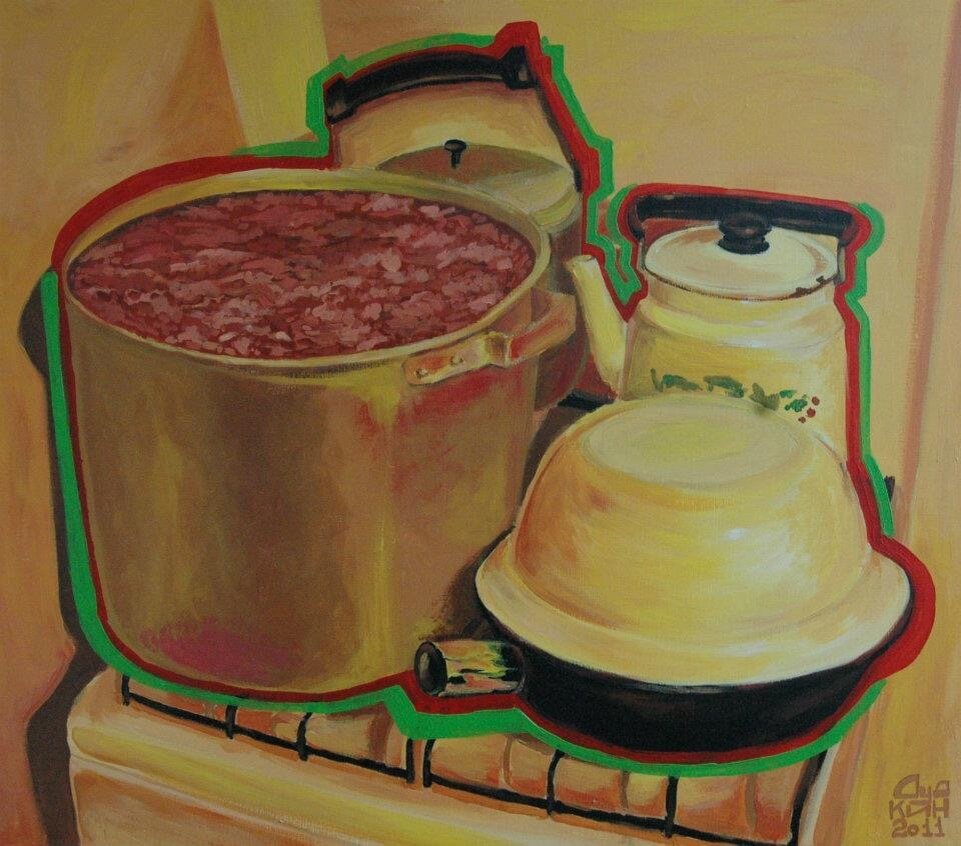 «Электроборщ» холст, акрил 70х80см 2011г., Дудкин Владимир